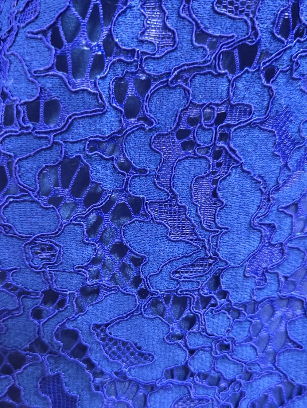 J. Crew-Royal Blue Lace Midi Dress-Size 12 - Picture 5 of 16